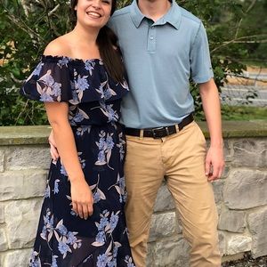 Express Off the Shoulder Floral Maxi Dress